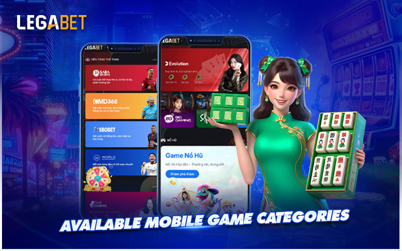 Explore All Mobile Game Categories on LEGABET